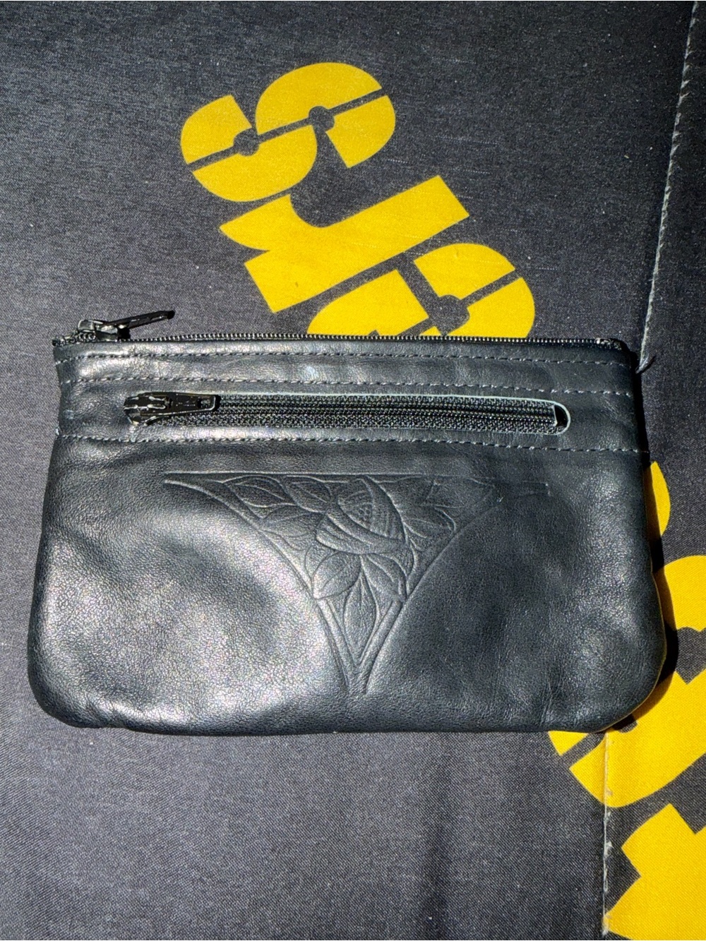 Rolfs American Classic Women’s Change Purse Flower Etched Print Vintage Used PO.